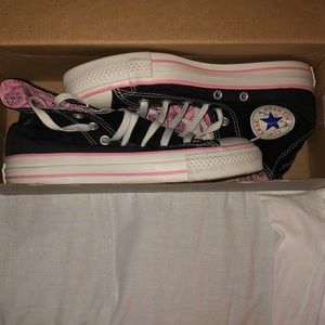Converse All Star High tops black/pink paisley